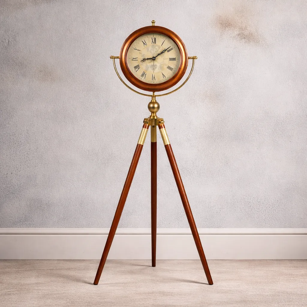 Vintage tripod floor clock elegance.webp