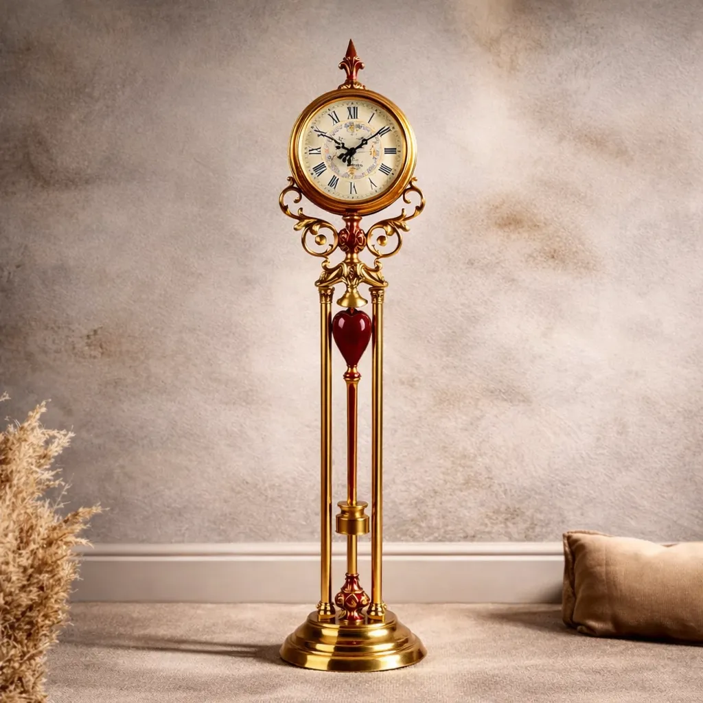 Victorian pendulum clock with elegant design.webp