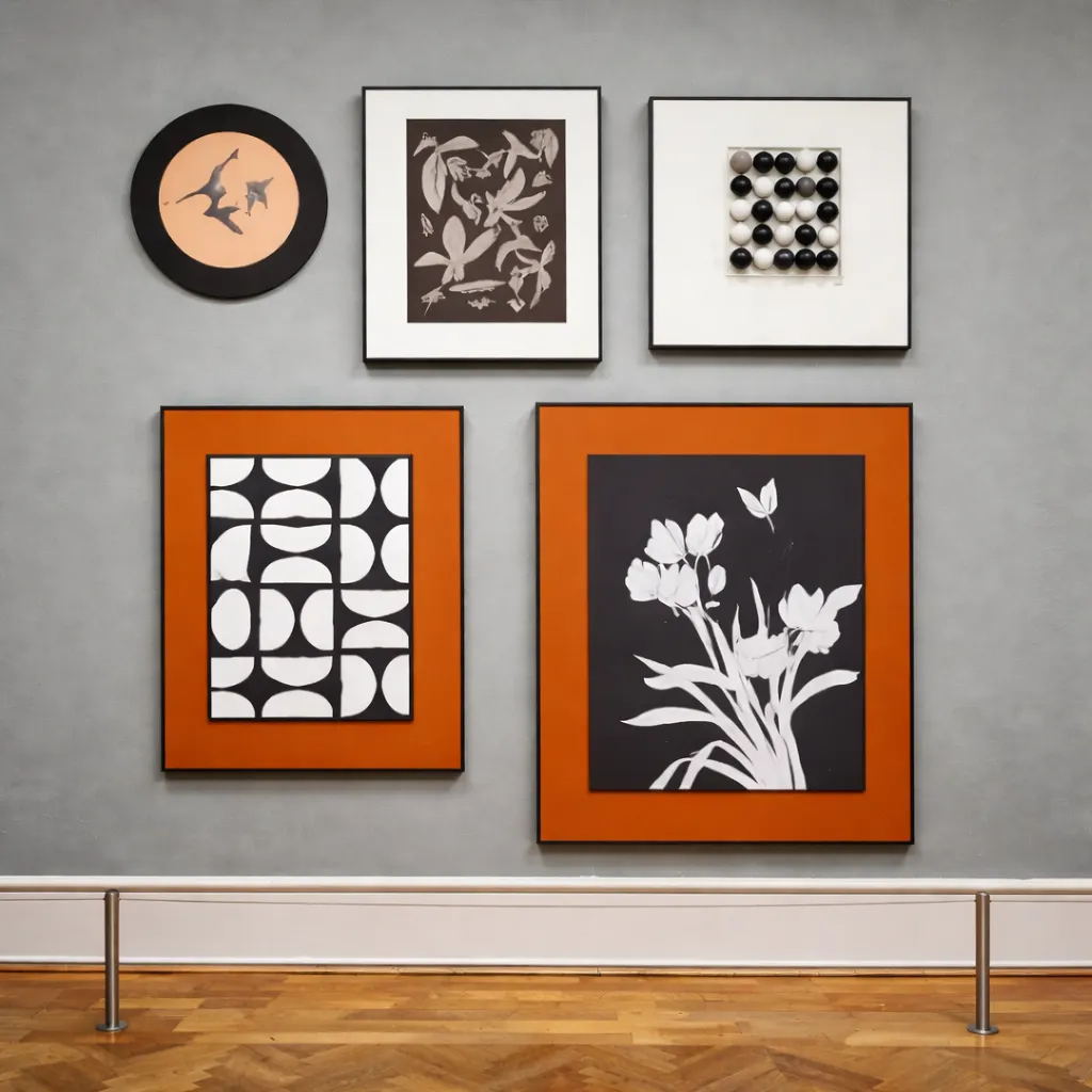 Geometric and monochrome art gallery.webp