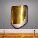 Abstract gold and silver wall art.webp