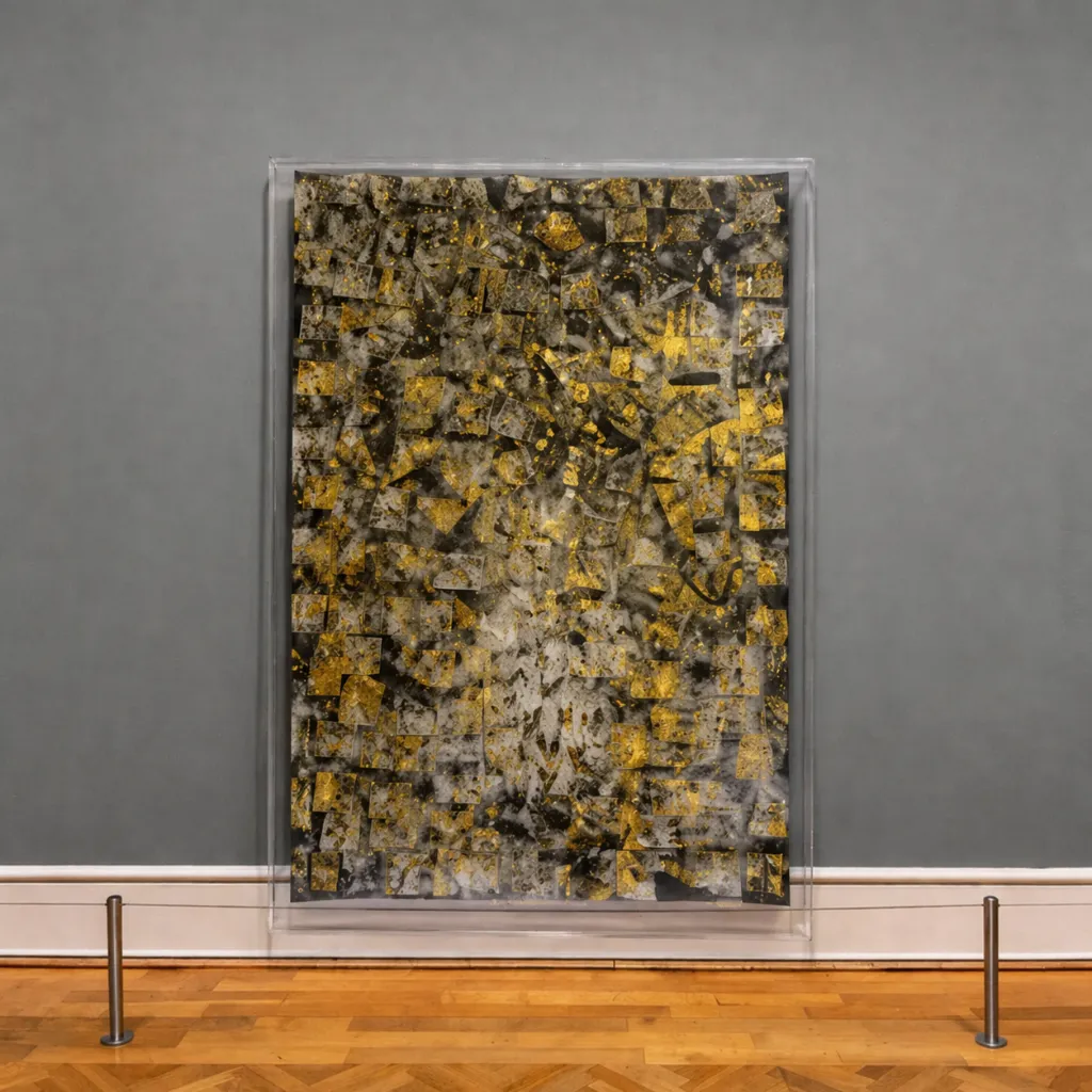 Minimalist gallery with abstract artwork.webp