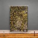 Minimalist gallery with abstract artwork.webp