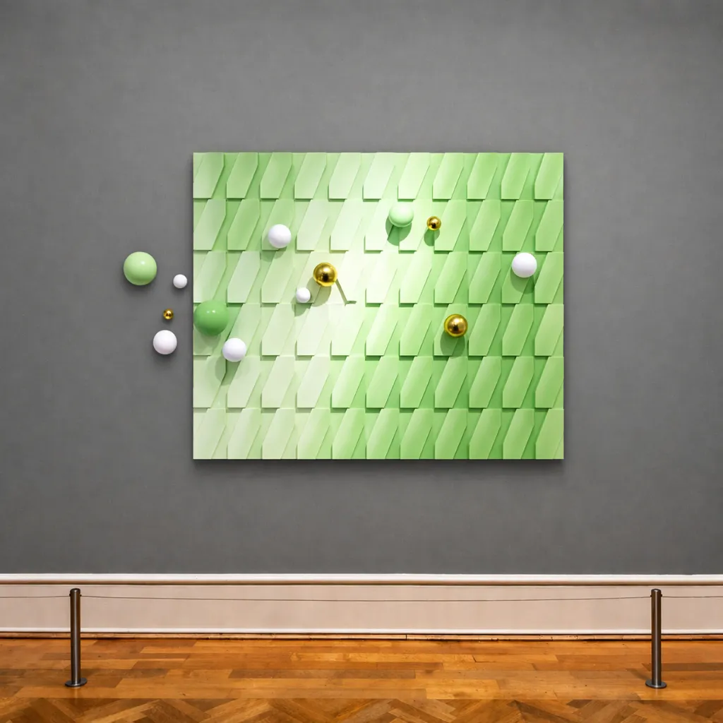 Abstract texture and spheres installation.webp