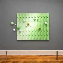 Abstract texture and spheres installation.webp