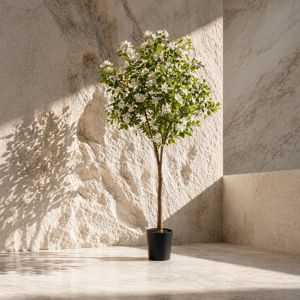 Sunlit potted tree in minimal interior.webp