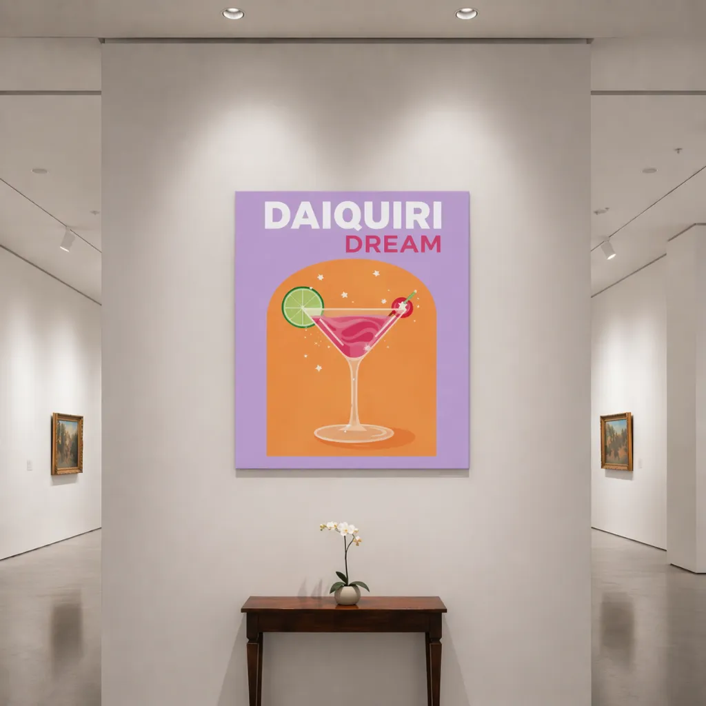 Modern gallery with daiquiri poster.webp