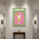 Moscow mule in a minimalist gallery.webp