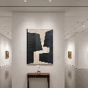 Modern gallery with abstract art.webp