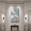 Minimalist art gallery with abstract painting (3).webp