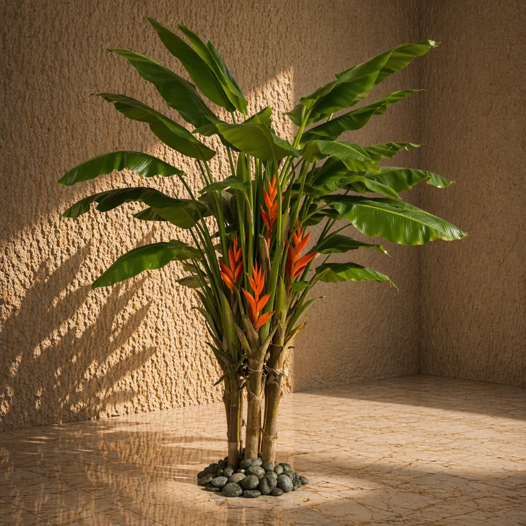 Tropical plant elegance in sunlight.webp