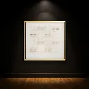 Minimalist art gallery with golden accents.webp