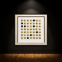 Minimalist art with geometric gold accents.webp