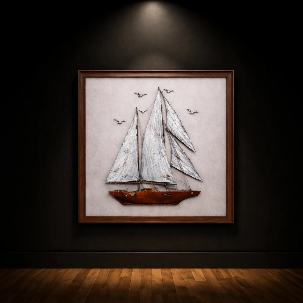 Nautical art in dim light.webp