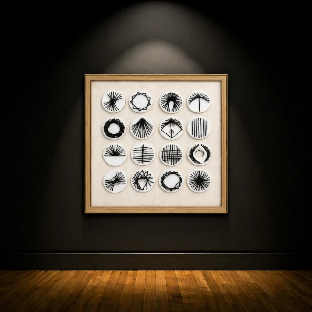 Modern minimalist gallery art display.webp