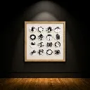 Modern minimalist gallery art display.webp