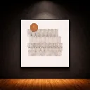 Minimalist grid with copper accent.webp