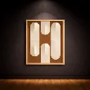 Abstract geometric artwork in warm tones.webp