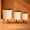 Elegant planters on terracotta tiles.webp