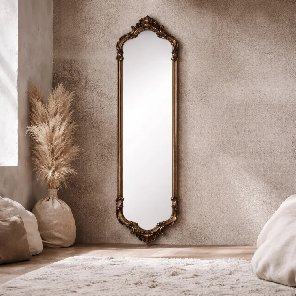 Elegant interior with antique mirror.webp