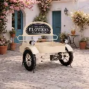 Vintage Floral Cart Decorative Planter Display.webp