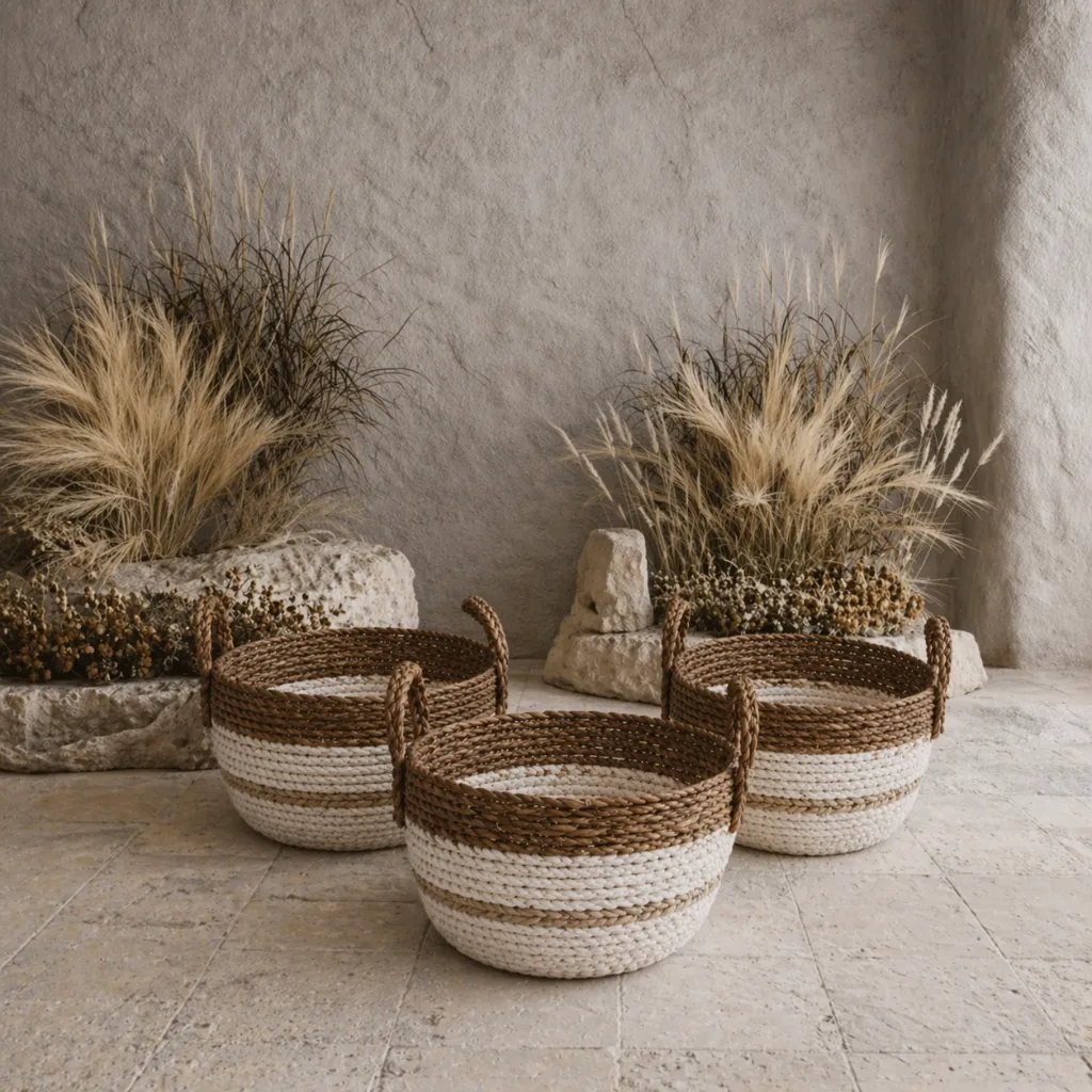 Natural Stripe Woven Basket Set.webp