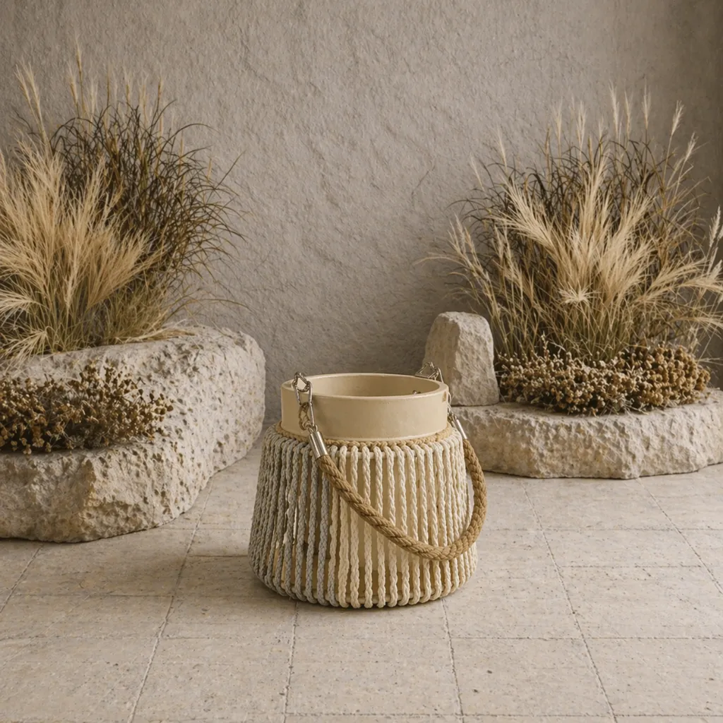 Rustic Handwoven Storage Basket with Fabric Lining.webp