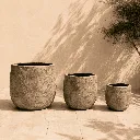 rustic, textured planters.webp