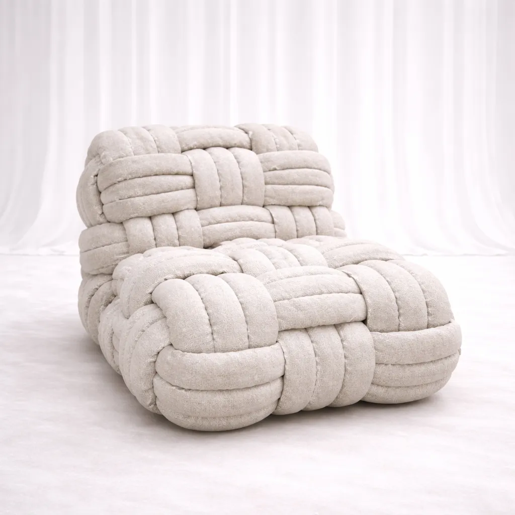 [Ss-146-C1] Cloud Nest Lounge Chair (Off White)
