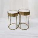 Elegant Gold And Marble Tables