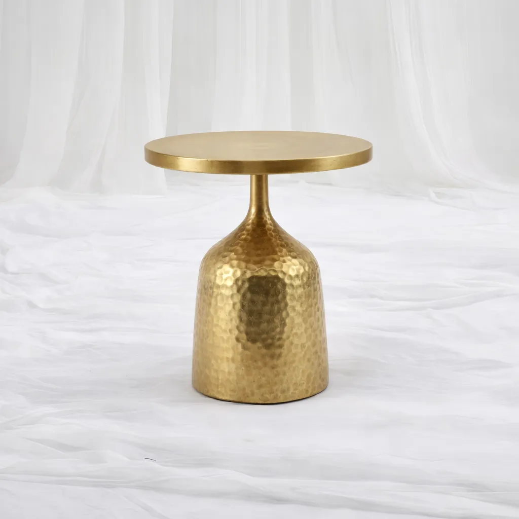 [tab-182] Hammered Brass Table
