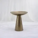 Minimalist Brass Pedestal Side Table