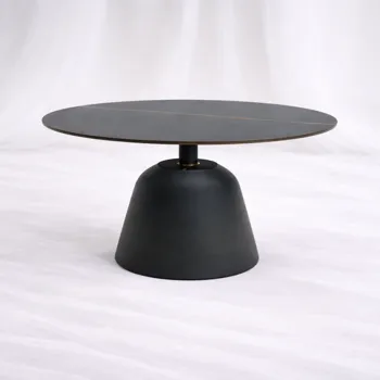 Noir Axis Pedestal Table