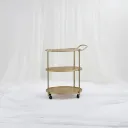 Elegant Gold Rolling Cart