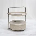 Ivory Mesh Tea Trolley