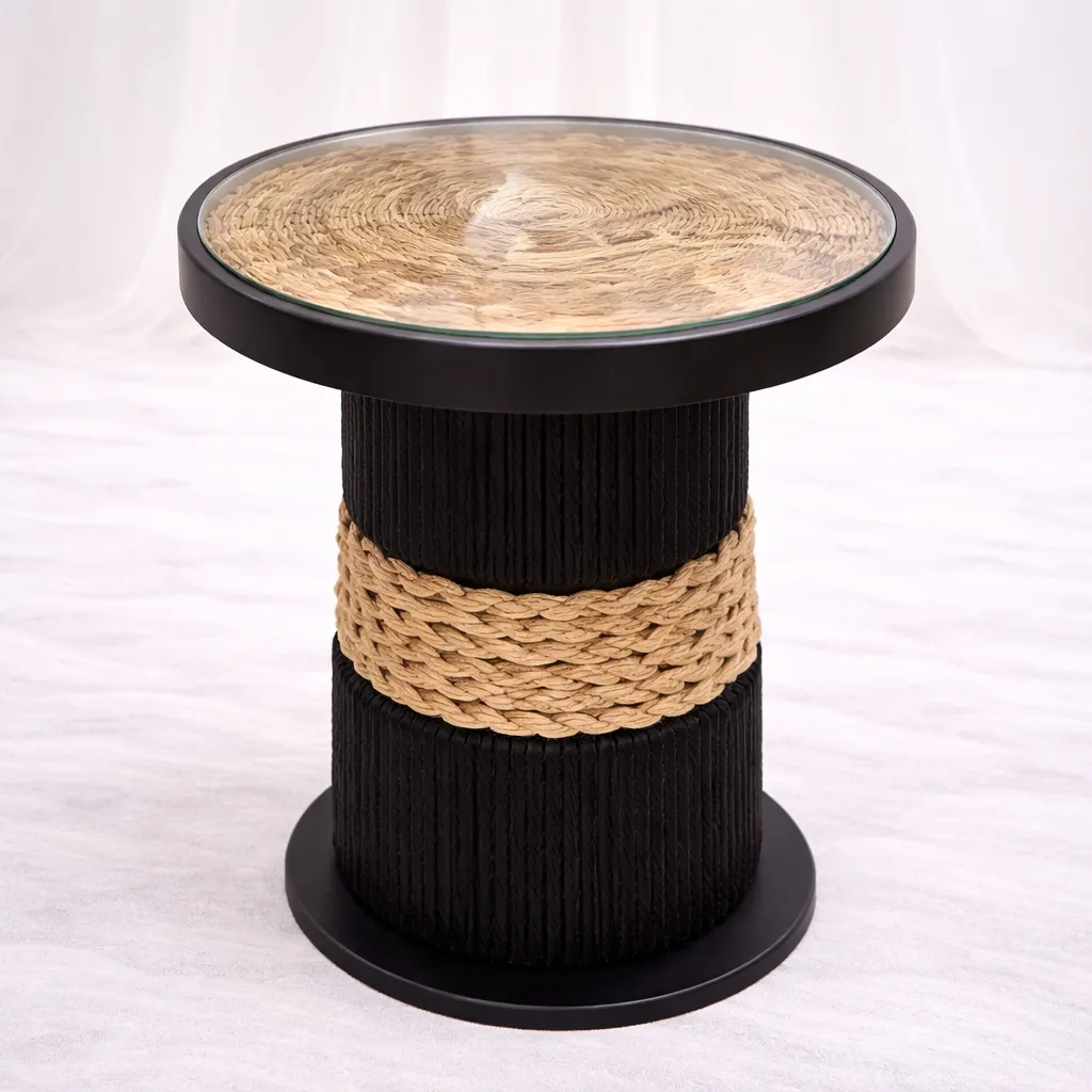 [RT-270] Obsidian Rope Accent Table