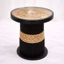 Obsidian Rope Accent Table