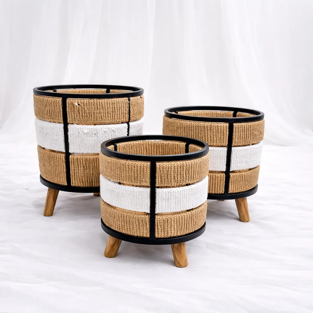 [RVP-316] Monaco Barrel Luxe Planter Set