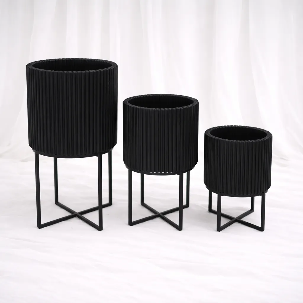[RVP-318] Obsidian Planter Stand Set (S: 21*28)