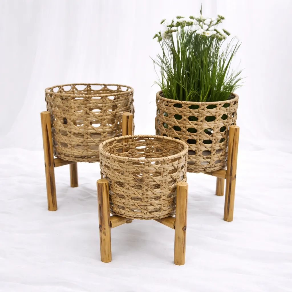 [RVP-323] Sicilia Cane Planter Set
