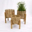 Sicilia Cane Planter Set