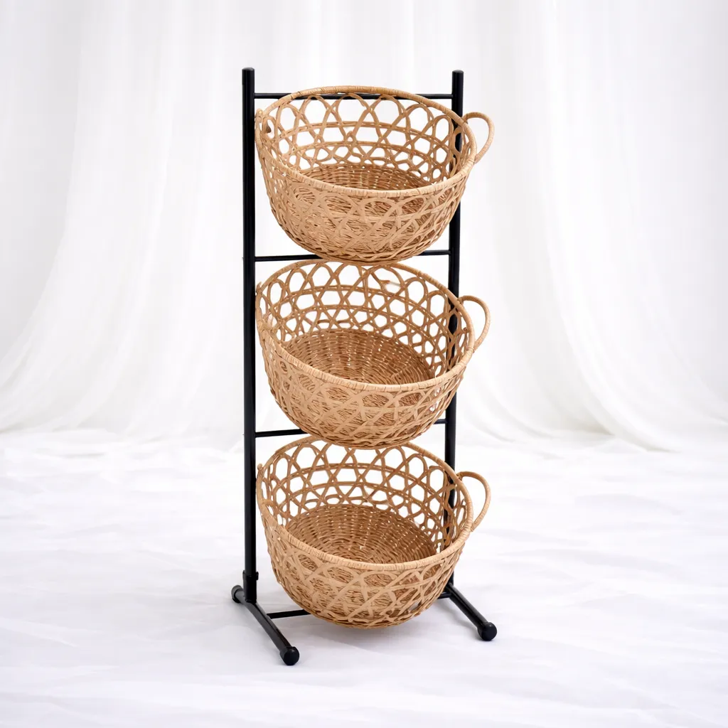 Rattan Tower Organizer