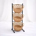 Rattan Tower Organizer