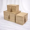 Rustic Wooden Storage Box Set