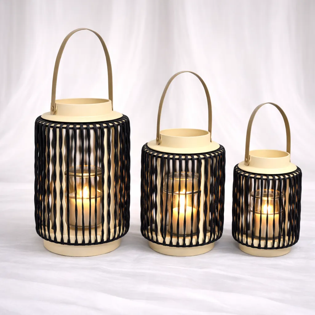 [RLS-399] Midnight Weave Lantern Set (S: 15*15*24)