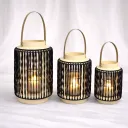 Midnight Weave Lantern Set