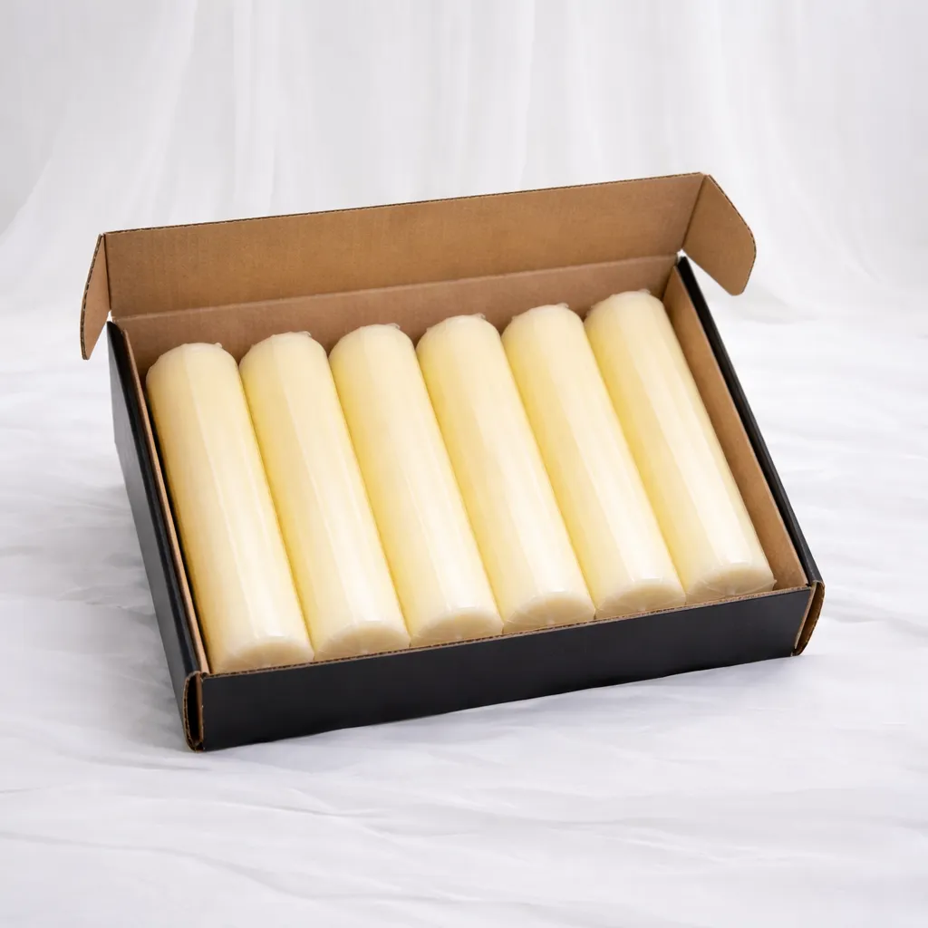 [Cs-451] Ivory Pillar Candles