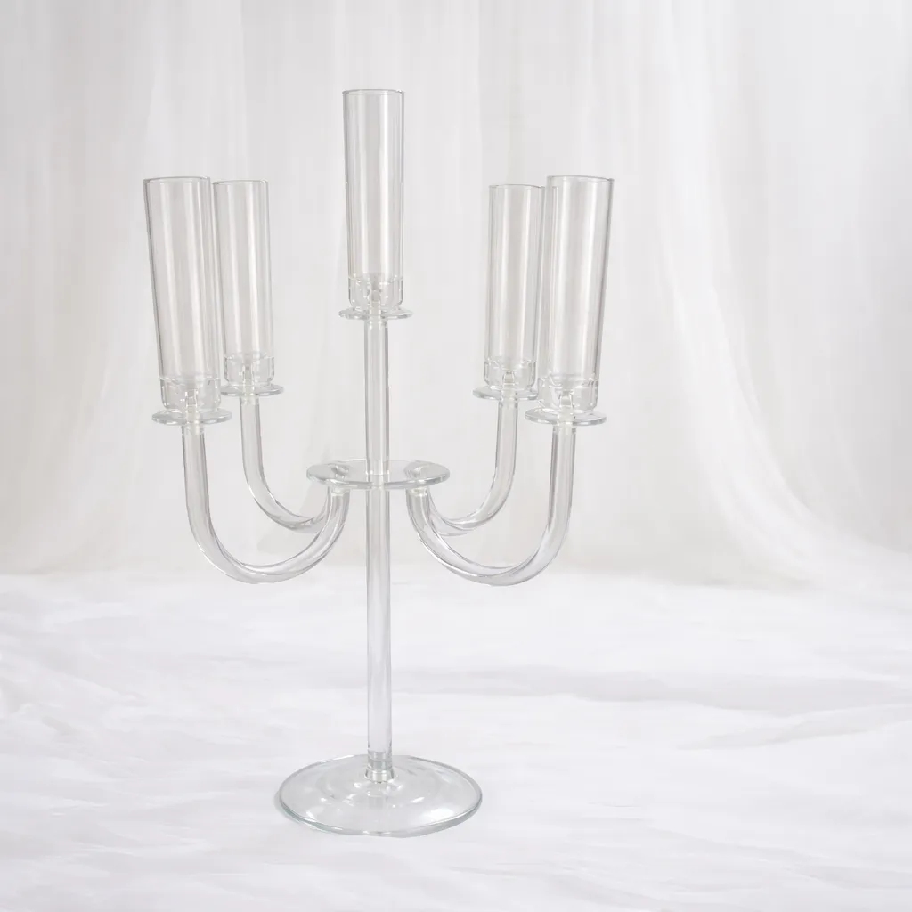 [Cs-463] Seraphina Glass Candelabra
