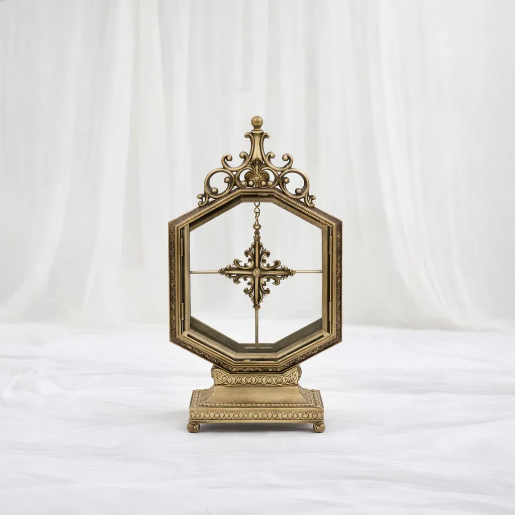 [MI-532] Antique Brass Cross Lantern