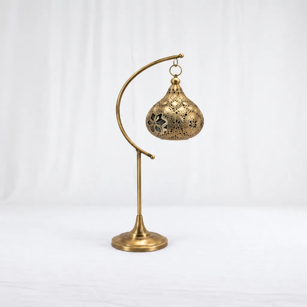 Elegant Brass Arc Table Lamp