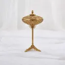 Ornate Brass Pedestal Bowl Display
